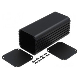 Carcasă aluminiu neagră 71x150x66mm | Electronic-mag.ro | Componente Electronice