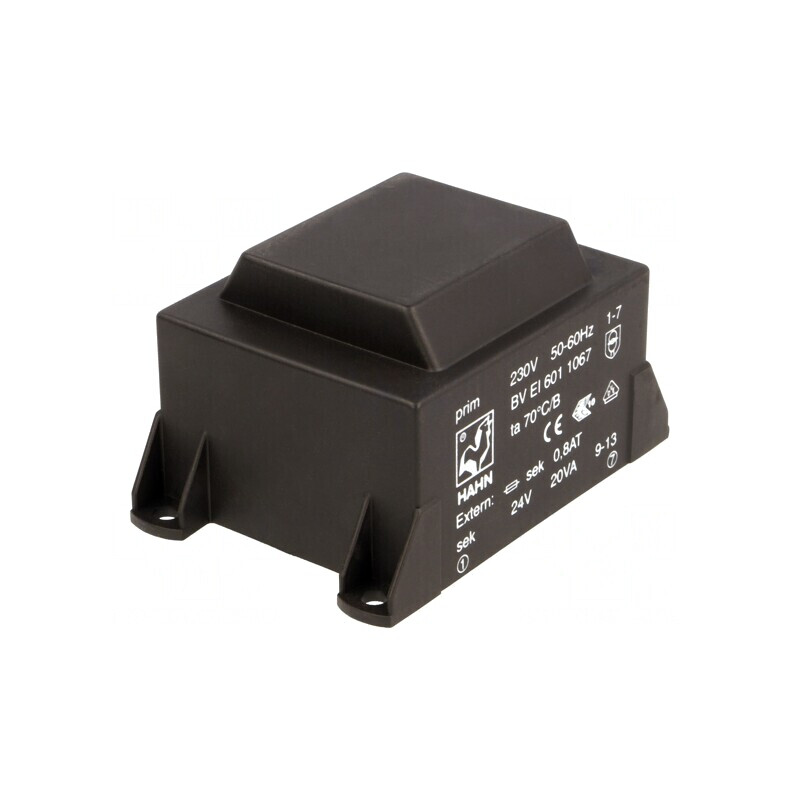 Transformator Încapsulat 20VA 230VAC 24V 834mA PCB | Electronic-mag.ro | Componente Electronice
