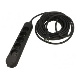 Prelungitor alimentare 10m 5 prize negru | Electronic-mag.ro | Componente Electronice