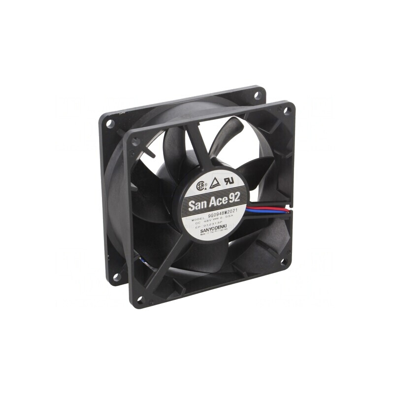 Ventilator axial DC 48V 92x92x32mm 72m3/h 25dBA cu bilă | Electronic-mag.ro | Componente Electronice