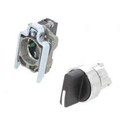 Comutator rotativ negru 22mm 3A/240VAC 0,55A/125VDC | Electronic-mag.ro | Componente Electronice