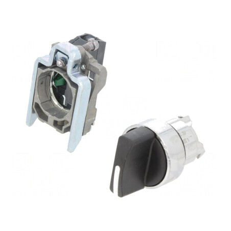 Comutator rotativ negru 22mm 3A/240VAC 0,55A/125VDC | Electronic-mag.ro | Componente Electronice