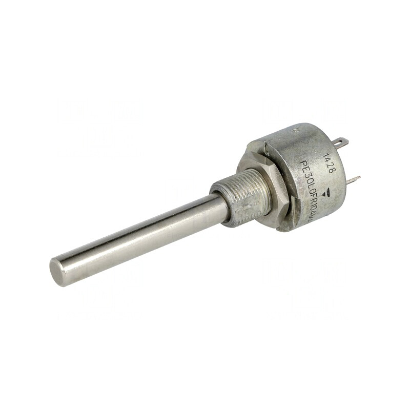 Potenţiometru: axial singură tură 100kΩ 3W ±20% 6mm lineare, PE30L0FR104MAB | Electronic-mag.ro | Componente Electronice