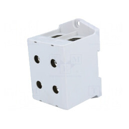 Conector de Șine 35-240mm² 1 Pistă 4 Borne Gri 60mm | Electronic-mag.ro | Componente Electronice