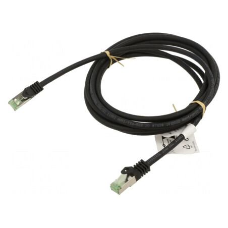 Patch cord S/FTP Cat 8.1 LSZH Negru 15m | Electronic-mag.ro | Componente Electronice