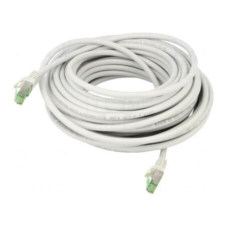 Patch Cord S/FTP Cat 8.1 LSZH Gri 15m | Electronic-mag.ro | Componente Electronice