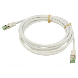 Patch Cord S/FTP Cat 8.1 Alb 15m LSZH 26AWG | Electronic-mag.ro | Componente Electronice