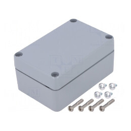 Carcasă Universală Aluminiu Gri 66x100x46mm | Electronic-mag.ro | Componente Electronice