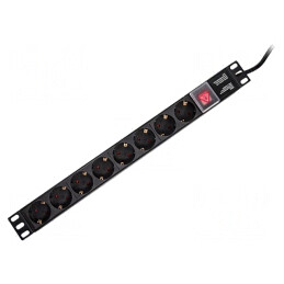 Prelungitor 8 Prize 230V 16A Negru | Electronic-mag.ro | Componente Electronice
