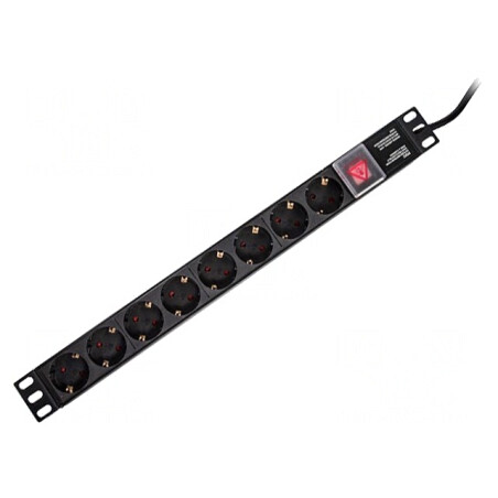 Prelungitor 8 Prize 230V 16A Negru | Electronic-mag.ro | Componente Electronice