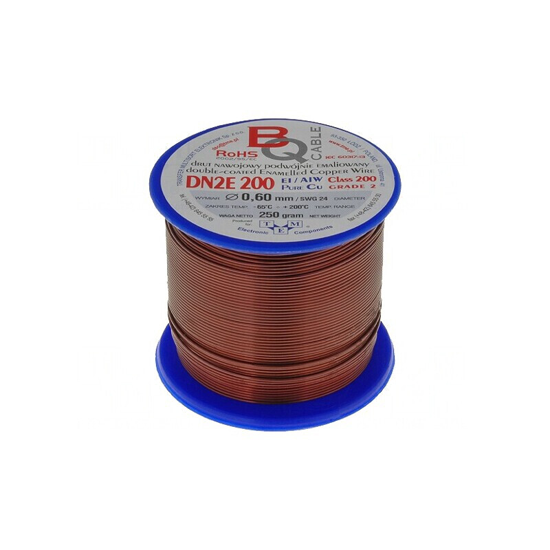 Sârmă bobină dublu emailată 0,6mm 0,25kg | Electronic-mag.ro | Componente Electronice