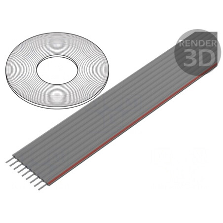 Cablu Bandă 9x28AWG PVC Neecranat 1,27mm | Electronic-mag.ro | Componente Electronice