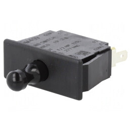 Comutator DPDT 10A/125VAC Negru pentru Ușă pe Panou | Electronic-mag.ro | Componente Electronice
