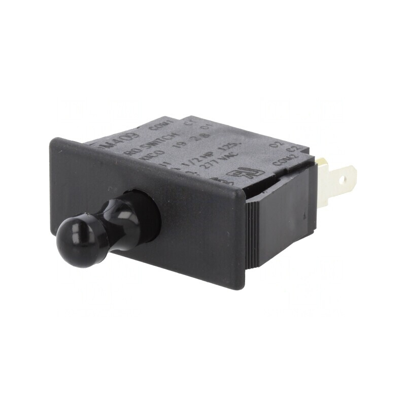 Comutator DPDT 10A/125VAC Negru pentru Ușă pe Panou | Electronic-mag.ro | Componente Electronice