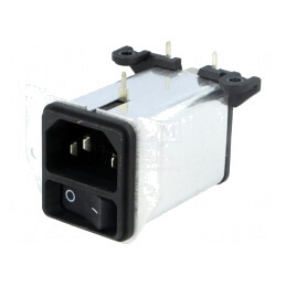 Conector Alimentare AC Soclu 1A 250VAC IEC 60320 | Electronic-mag.ro | Componente Electronice