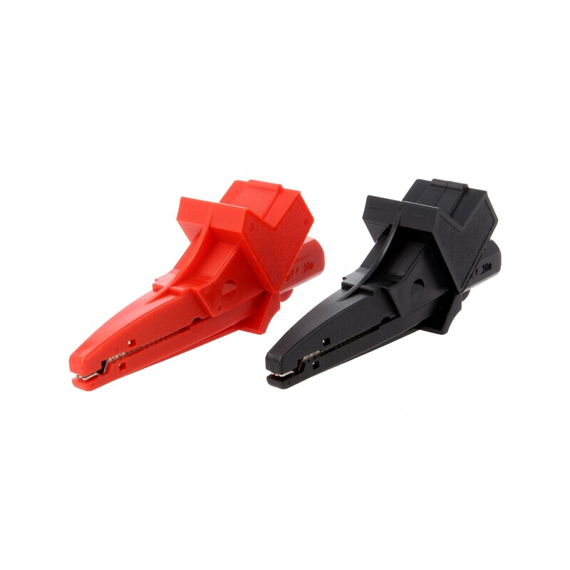 Bornă crocodil 20A 4mm negru şi roşu 1kV | Electronic-mag.ro | Componente Electronice Bornă crocodil 20A 4mm negru şi roşu 1kV | Electronic-mag.ro | Componente Electronice