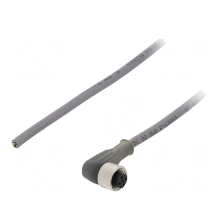 Cablu de Conectare M12, 5 Pin, 5m, Unghiular, 63VAC, 2.5A | Electronic-mag.ro | Componente Electronice