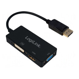 Adaptor DisplayPort-DVI-HDMI Negru | Electronic-mag.ro | Componente Electronice