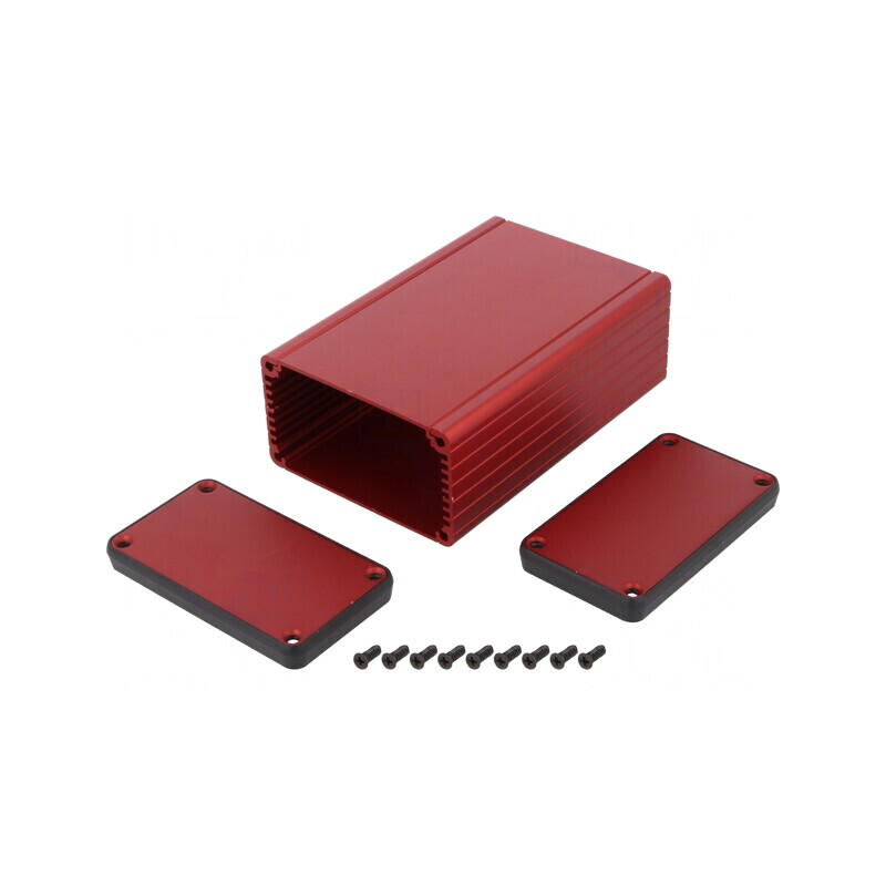 Carcasă Aluminiu Roșu 78x120x43mm  | Electronic-mag.ro | Componente Electronice