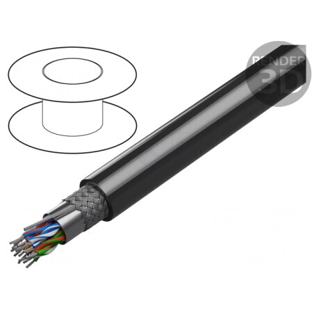 Cablu RS232 RS422 30m PVC Crom | Electronic-mag.ro | Componente Electronice
