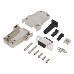 Adaptor D-Sub 9-Pin Femelă cu Terminal Șurub și Conector Aurit | Electronic-mag.ro | Componente Electronice