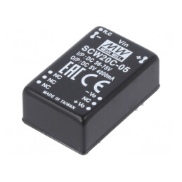 Convertor DC/DC 20W 36-75V la 5V 4000mA DIP24 | Electronic-mag.ro | Componente Electronice