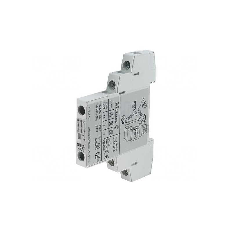 Contacte Auxiliare NC/NO x2 cu Cleme Şurub NHI21-PKZ0 | Electronic-mag.ro | Componente Electronice