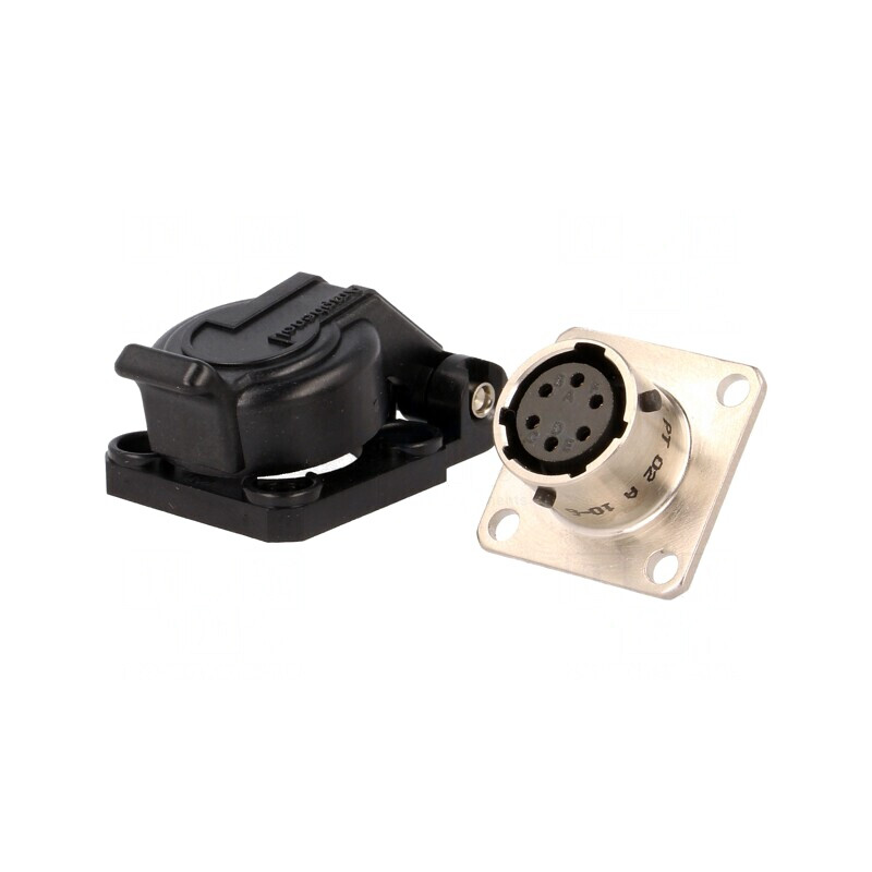 Conector Circular cu Flanșă pentru Montare pe Panou | Electronic-mag.ro | Componente Electronice