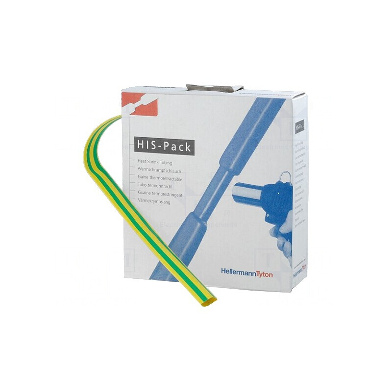Manşon termocontractabil galben-verde 19,1mm 5m | Electronic-mag.ro | Componente Electronice