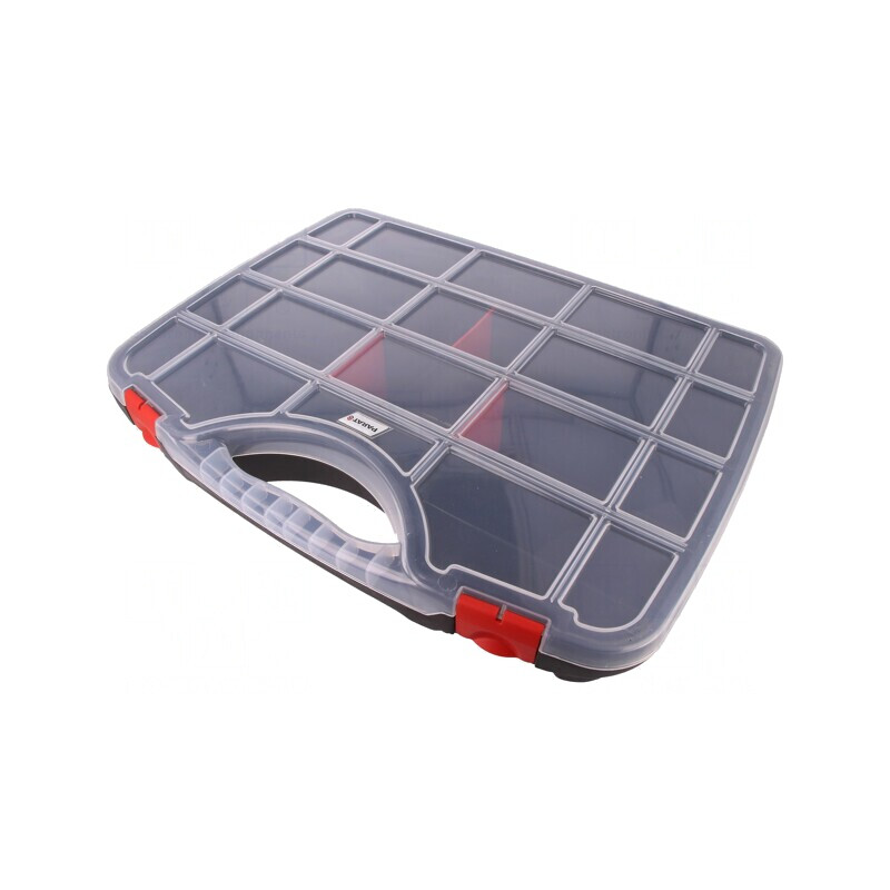 Container cu Partiții Polipropilenă Neagră 12L | Electronic-mag.ro | Componente Electronice