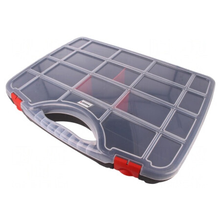 Container cu Partiții Polipropilenă Neagră 12L | Electronic-mag.ro | Componente Electronice