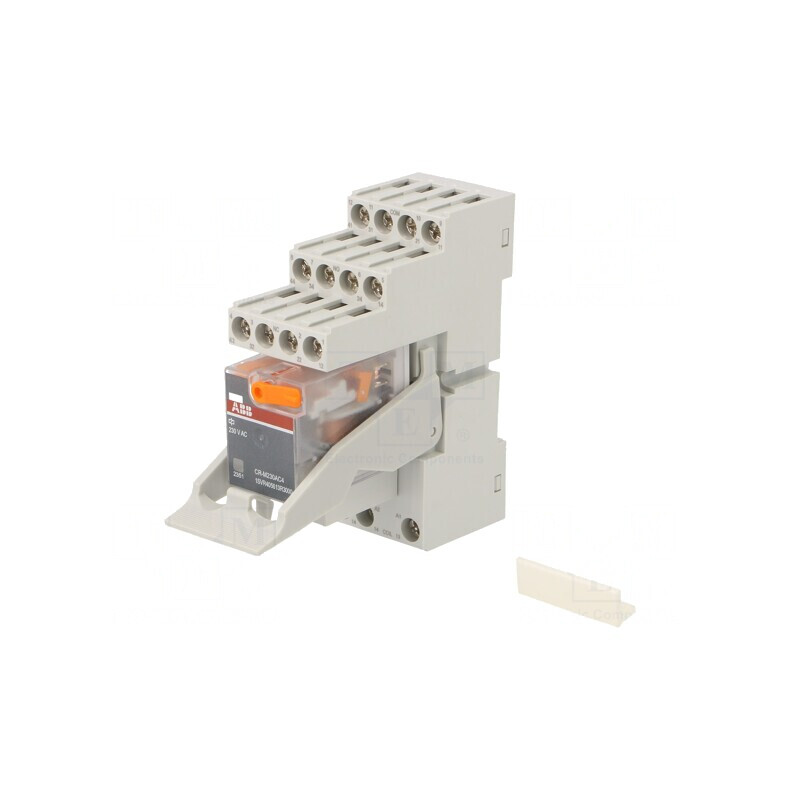 Releu intermediar 4PDT 230VAC pentru șină DIN | Electronic-mag.ro | Componente Electronice