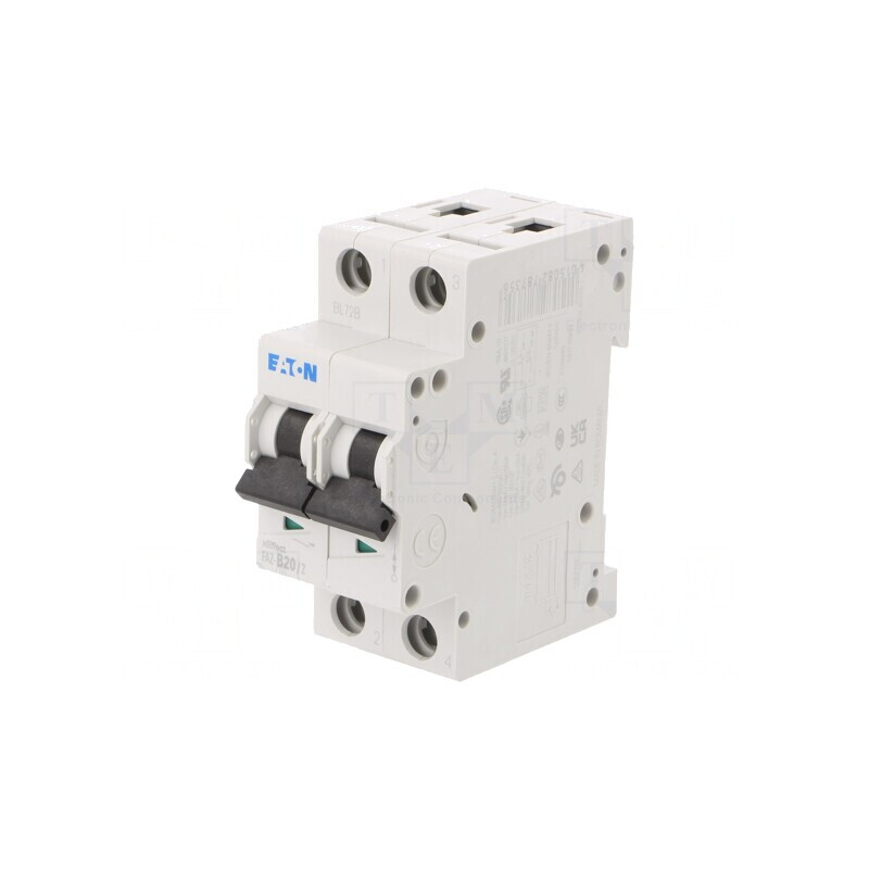 Întrerupător Supracurent 20A 2P 15kA 230/400VAC | Electronic-mag.ro | Componente Electronice