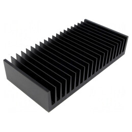 Radiator Extrudat cu Aripioare Negru 100mm x 200mm x 40mm | Electronic-mag.ro | Componente Electronice