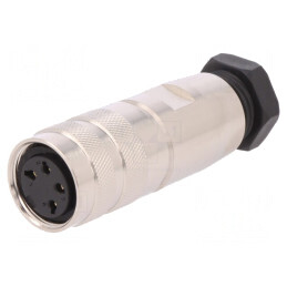 Conector M16 Mufă Mamă 4 PIN 7A 250V Drept | Electronic-mag.ro | Componente Electronice