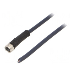 Cablu Conectare M8 PIN 3 Drept 5m Mufă 60VAC | Electronic-mag.ro | Componente Electronice