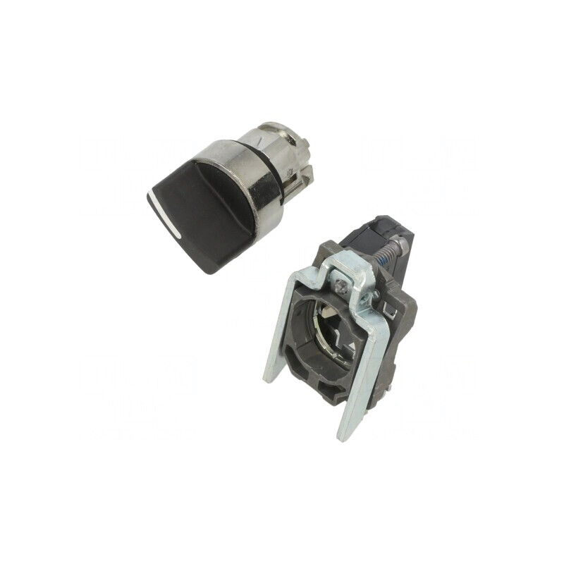 Comutator rotativ negru 22mm 3A 240V | Electronic-mag.ro | Componente Electronice