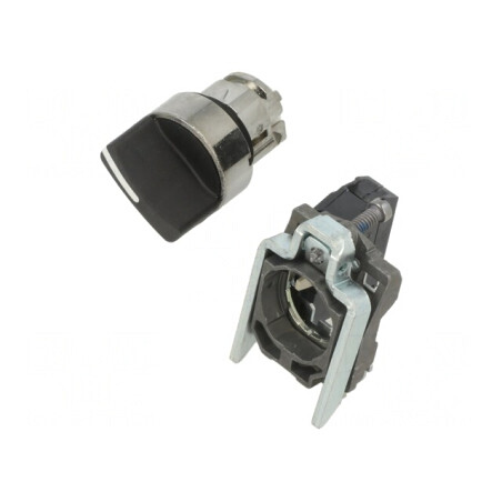 Comutator rotativ negru 22mm 3A 240V | Electronic-mag.ro | Componente Electronice