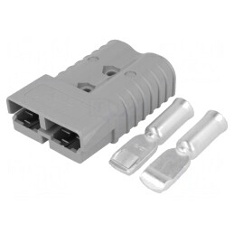 Mufă cablu-cablu hermafrodit gri 36V PIN 2 | Electronic-mag.ro | Componente Electronice