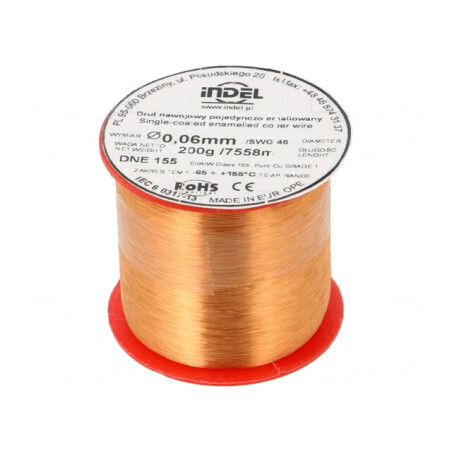 Sârmă Emailată Cupru 0,06mm 0,2kg | Electronic-mag.ro | Componente Electronice