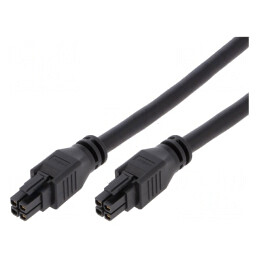 Cablu Mega-Fit Mamă 4P 0,5m 15A PVC Aurit | Electronic-mag.ro | Componente Electronice