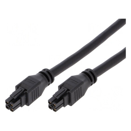 Cablu Mega-Fit Mamă 4P 0,5m 15A PVC Aurit | Electronic-mag.ro | Componente Electronice