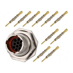 Conector circular RT360, mufă tată crimpat PIN 10 7.5A | Electronic-mag.ro | Componente Electronice