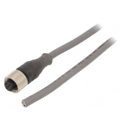 Cablu de conectare M12 5 PIN drept 5m 63VAC 2,5A PVC | Electronic-mag.ro | Componente Electronice