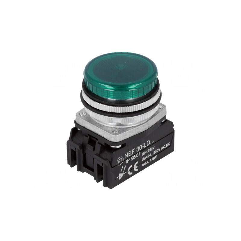 Lumină de Control LED 30mm 15-30°C IP20 24-230V AC/DC | Electronic-mag.ro | Componente Electronice
