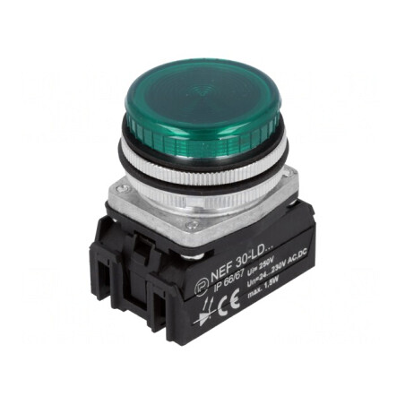 Lumină de Control LED 30mm 15-30°C IP20 24-230V AC/DC | Electronic-mag.ro | Componente Electronice