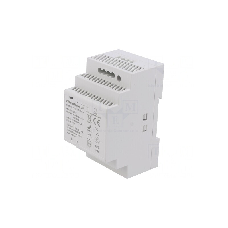 Alimentator Pulsatoriu DIN 54W 12V 4.5A IP20 | Electronic-mag.ro | Componente Electronice