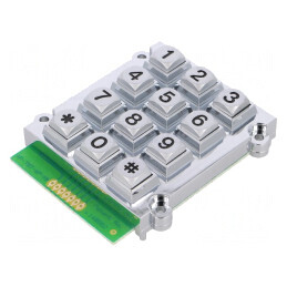 Tastatură Metalică 12 Butoane Rezistentă la Apă