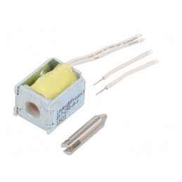 Electromagnet: de tragere | Ualim: 12VDC | Putere: 1,6W | Forță: 3,9N | B17M-254-A-1