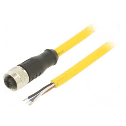 Cablu Conectare M12 5PIN Mufă Dreaptă 250VAC 4A PVC IP68 | Electronic-mag.ro | Componente Electronice